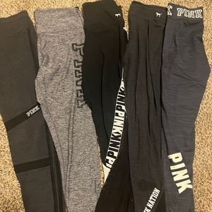 Bundle(5 Pair) of Victorias Secret Pink Leggings
